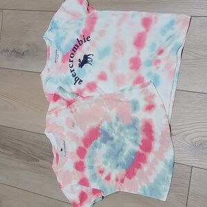 Abercrombie Girls (2) Top T-Shirt  Pink Tie Dye 6-7
